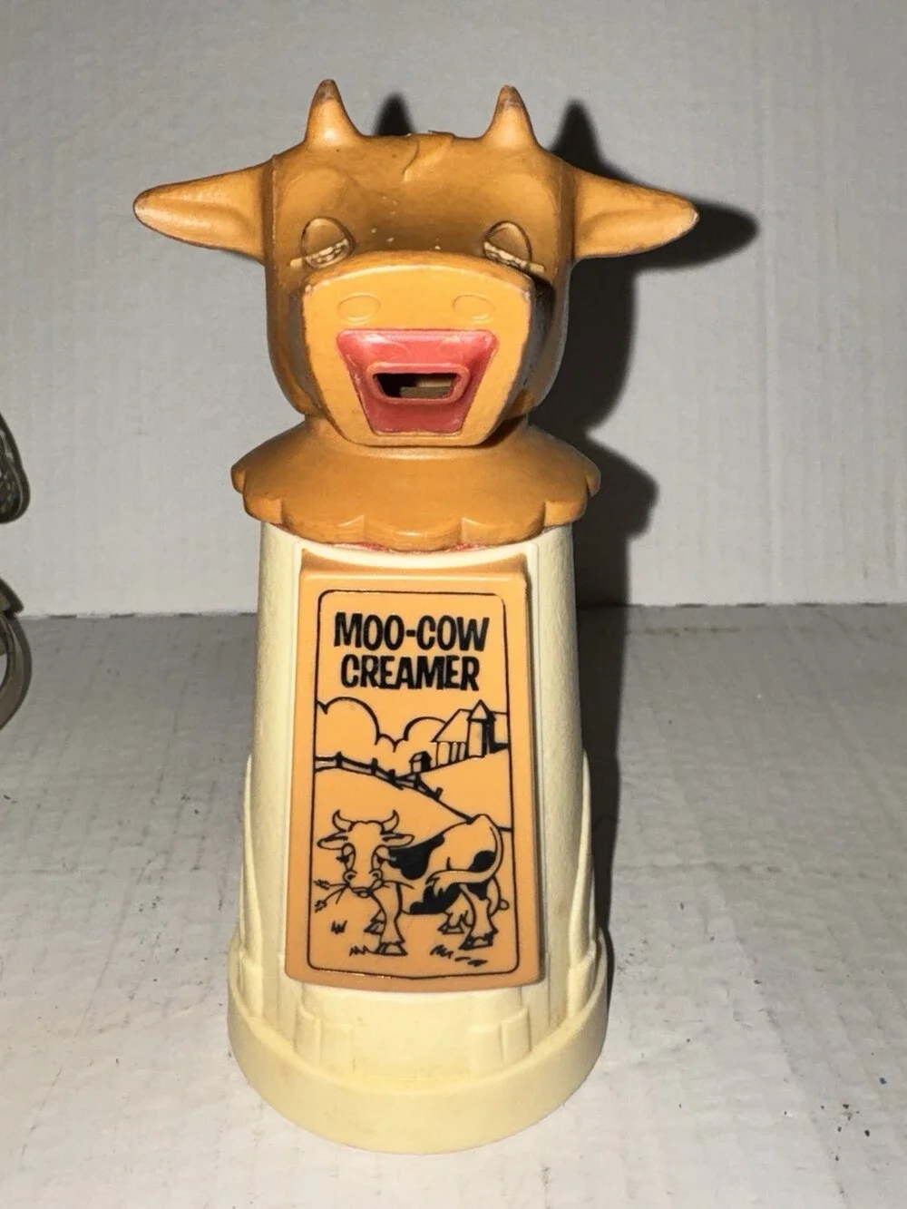 Moo Cow Coffee Creamer Whirley Industries Warren PA Cream Dispenser Vintage